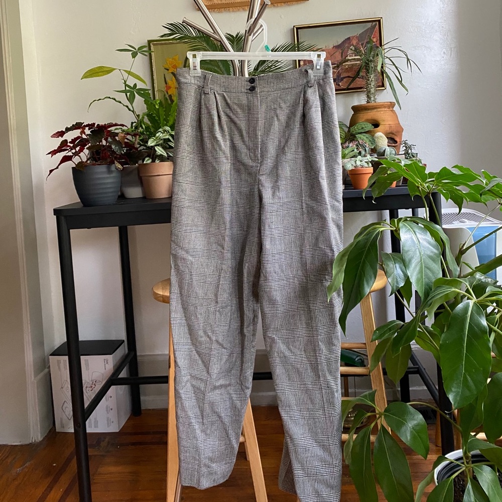 Vintage Bernard Holtzman plaid trousers